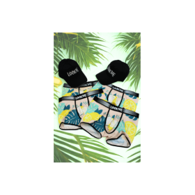 Pack 4 Boxer LM2402-67LEM LOOKME + 2 Casquettes Offertes